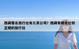 西藏著名旅行社有几家公司？西藏有哪些比较正规的旅行社