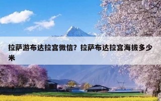 拉萨游布达拉宫微信？拉萨布达拉宫海拔多少米