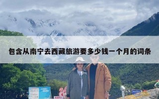 包含从南宁去西藏旅游要多少钱一个月的词条