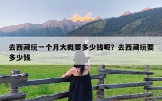 去西藏玩一个月大概要多少钱呢？去西藏玩要多少钱