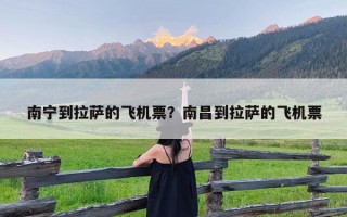 南宁到拉萨的飞机票？南昌到拉萨的飞机票