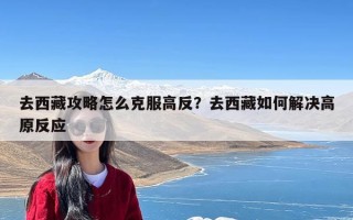 去西藏攻略怎么克服高反？去西藏如何解决高原反应