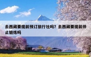 去西藏要提前预订旅行社吗？去西藏要提前停止锻炼吗