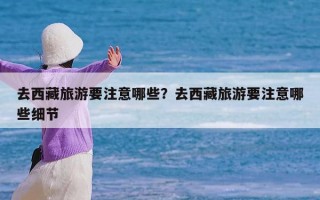 去西藏旅游要注意哪些？去西藏旅游要注意哪些细节