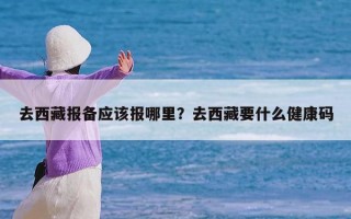 去西藏报备应该报哪里？去西藏要什么健康码