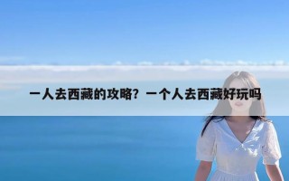一人去西藏的攻略？一个人去西藏好玩吗