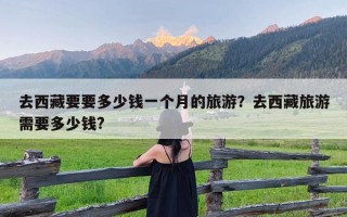 去西藏要要多少钱一个月的旅游？去西藏旅游需要多少钱?