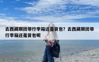 去西藏跟团带行李箱还是背包？去西藏跟团带行李箱还是背包呢