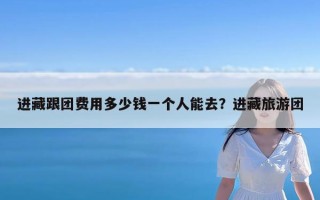 进藏跟团费用多少钱一个人能去？进藏旅游团