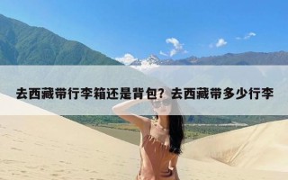 去西藏带行李箱还是背包？去西藏带多少行李