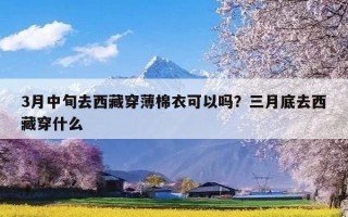 3月中旬去西藏穿薄棉衣可以吗？三月底去西藏穿什么