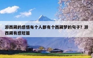 游西藏的感悟每个人都有个西藏梦的句子？游西藏有感短篇