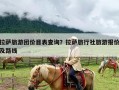 拉萨旅游团价目表查询？拉萨旅行社旅游报价及路线