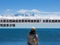 太原去西藏旅游费用明细表格？太原去西藏自驾游多少钱