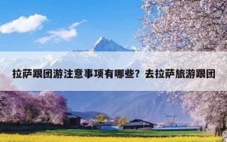 拉萨跟团游注意事项有哪些？去拉萨旅游跟团